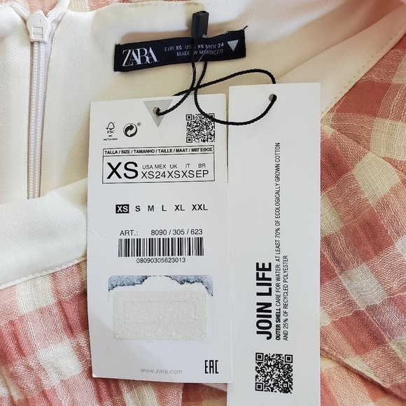 New Zara Gingham Check Halter Blogger Favorite Mini Dress NWT Size XS - Picture 14 of 17